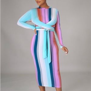 Body con long sleeve dress